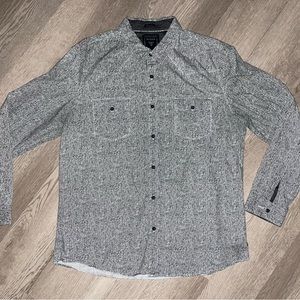 Guess men’s casual button down long sleeve shirt